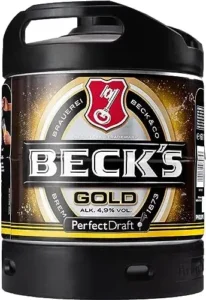 Becks cerveza gold Oro Perfect Draft 6 litros barril 4,9%