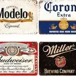 4 carteles publicitarios pack cerveza